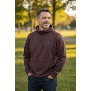 Vortex Optics Frontier Limits 1/4 Zip Men Hoodies Rich‎ Mahogany XL